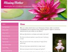 Tablet Screenshot of missingmother.com